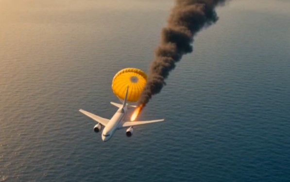 Parachute over water